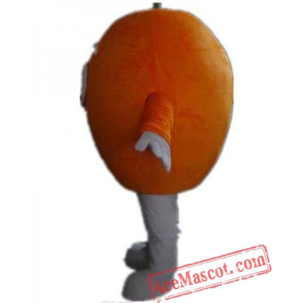 Orange Mascot Costume With Big Eyes