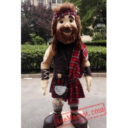 Highlander Warrior Mascot Costume