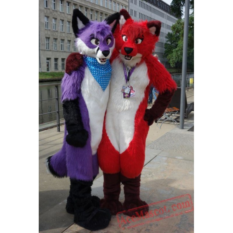 Wolf Dog Fursuit Costumes Animal Mascot for Adults