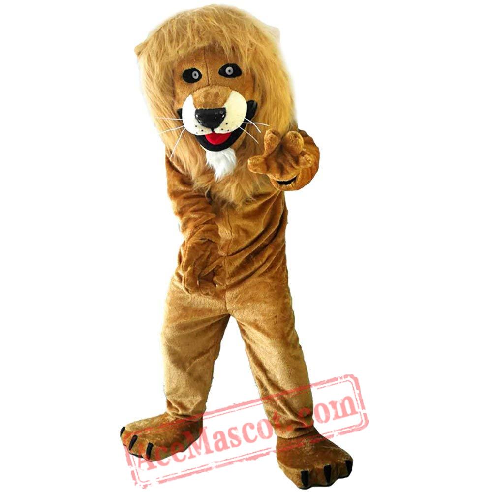 Purchase Brown lion mascot in sportswear in Lion mascots Color