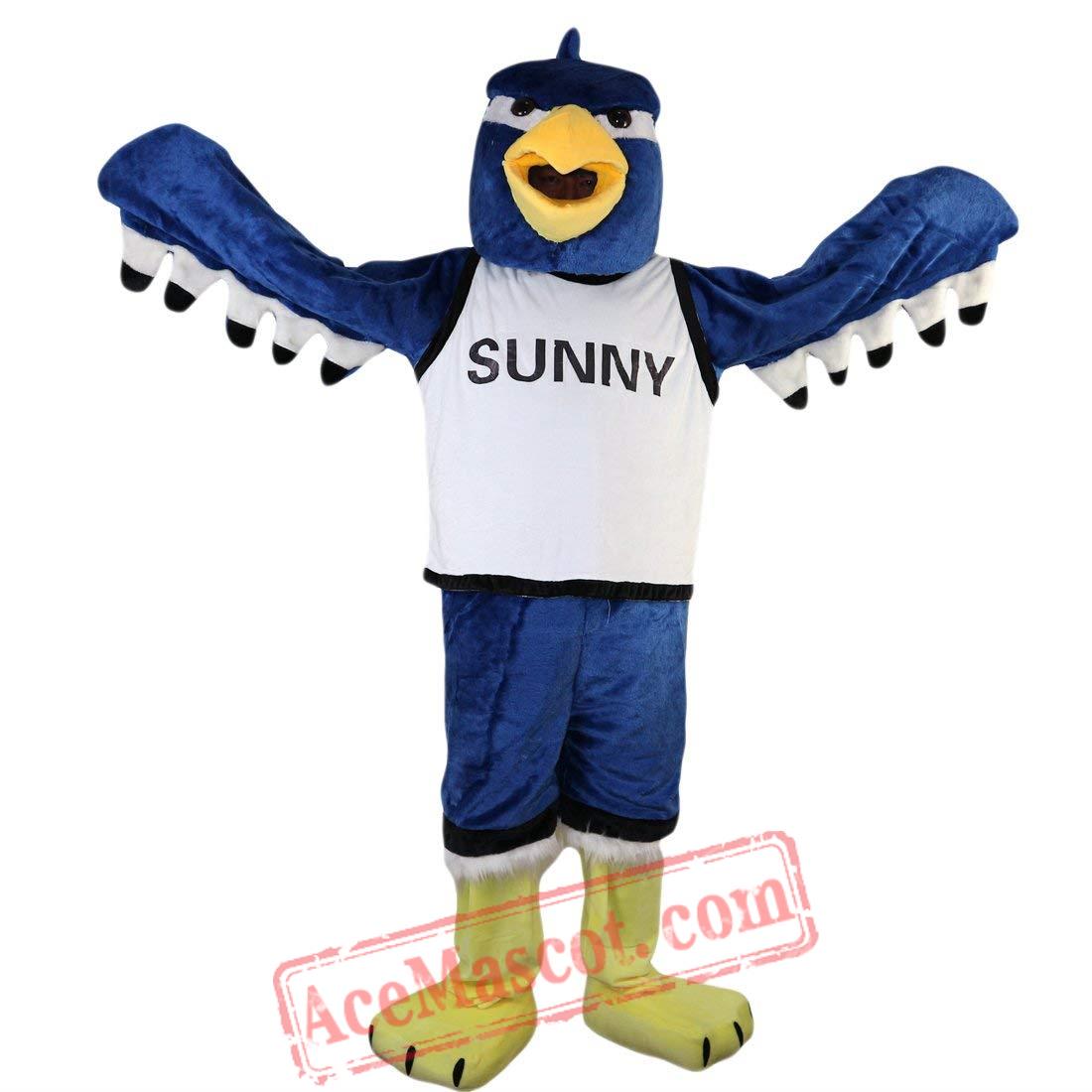 Blue Eagle Mascot Costume for Adult