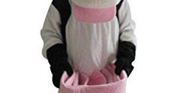 Pink Cow Mascot Costume