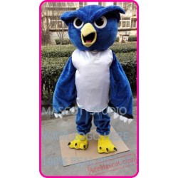 Plush Blue Owl Mascot Costume