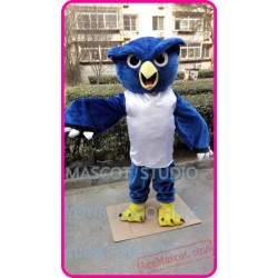 Plush Blue Owl Mascot Costume