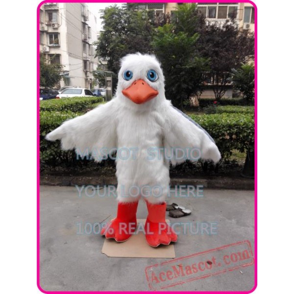 Seagull Mascot Costume Plush White Seagull