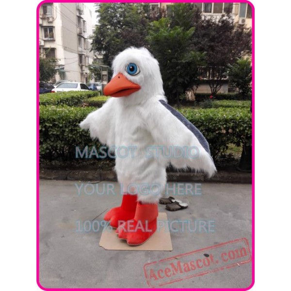 Seagull Mascot Costume Plush White Seagull