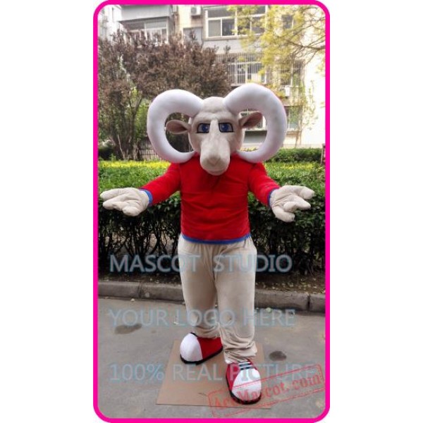 Red Bighorn Mascot Ram Goat Costume