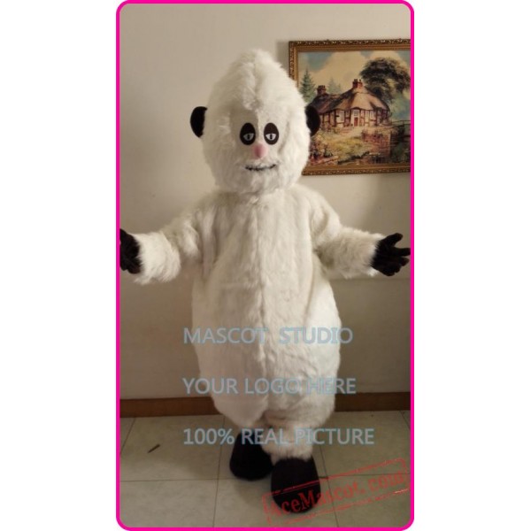 Plush White Snowman Snow Monster Mascot Costume