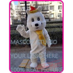 Plush White Polar Bear Mascot Costume