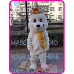 Plush White Polar Bear Mascot Costume