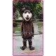 Brown Grizzly Bear Mascot Costume Deluxe Material