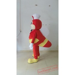 Red Bee Mascot Costume Animal Costume