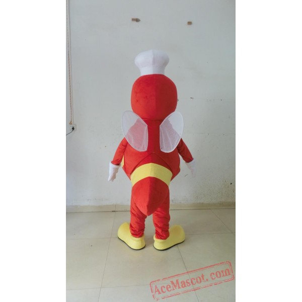 Red Bee Mascot Costume Animal Costume