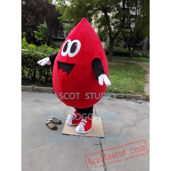 Red Blood Drop Mascot Costume