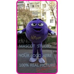 Purple Chocolate Beans Mascot Costume