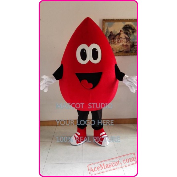 Red Blood Drop Mascot Costume