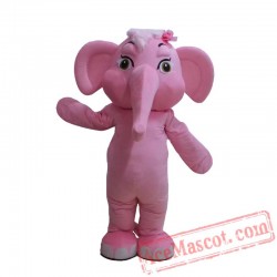 Pink Elephant Character Mascot Costume Cosplay Outfits