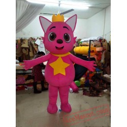 Pink Fox Mascot Costume