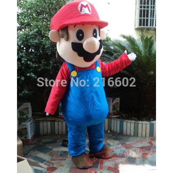 Super Mario Mascot Costume Louis Mascot Costume Mario Bros