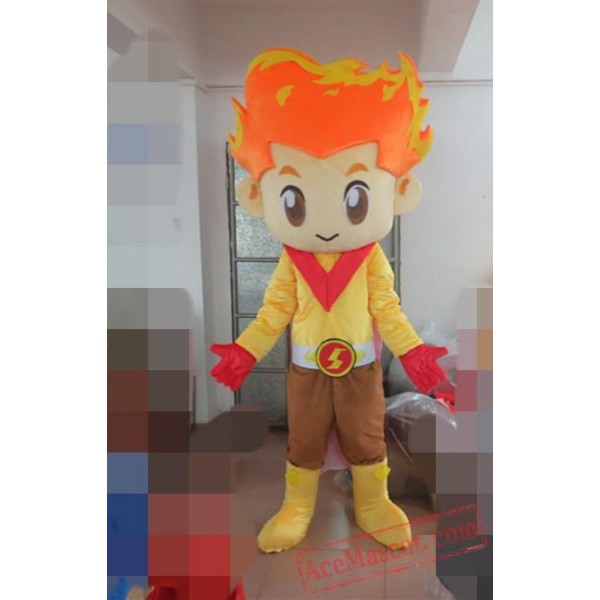 Personality Flame Head Doll Cartoon Mascot Costume