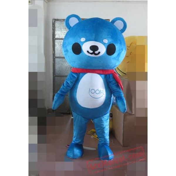 Blue Bear Mascot Costume