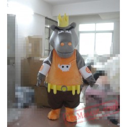 Ox King Mascot Costume Adult Ox Bull Mascot