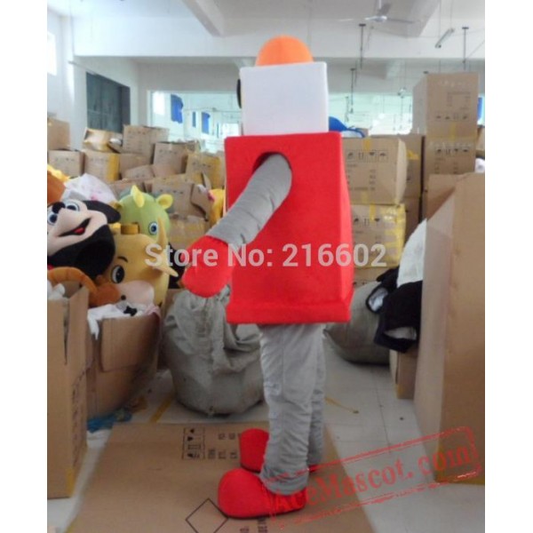 Red Robot Mascot Costume