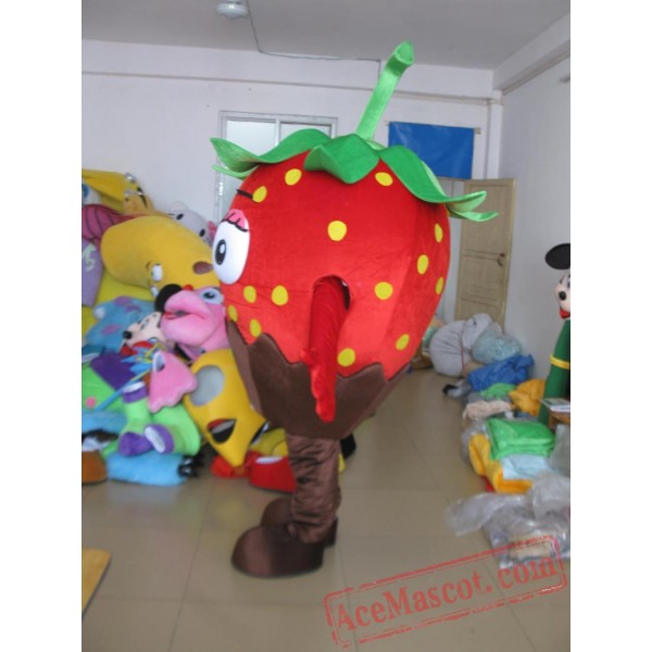 Red Strawberry Mascot Costume