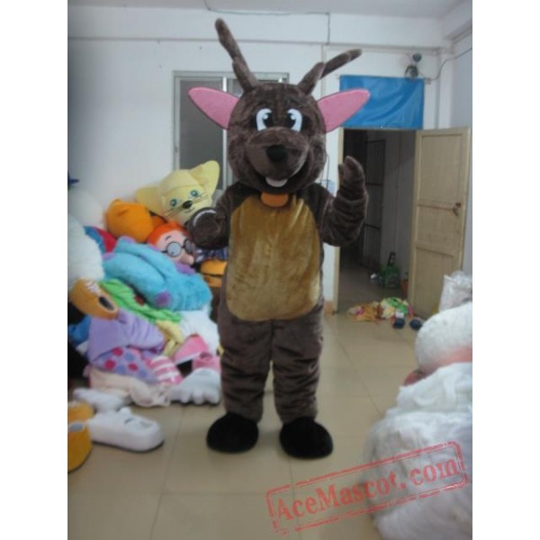 Brown Fur Deer Mascot Costume