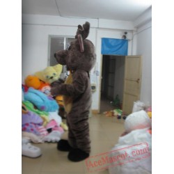 Brown Fur Deer Mascot Costume