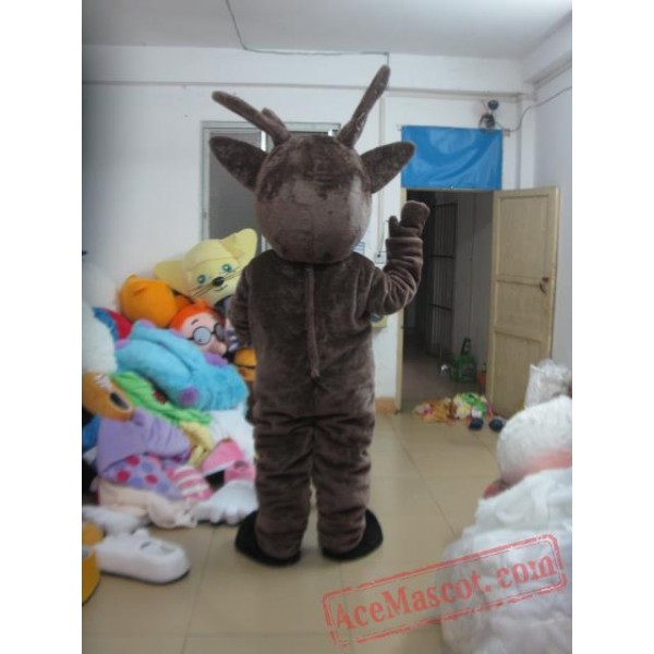 Brown Fur Deer Mascot Costume