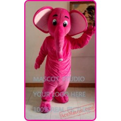 Pink Elephant Mascot Costume