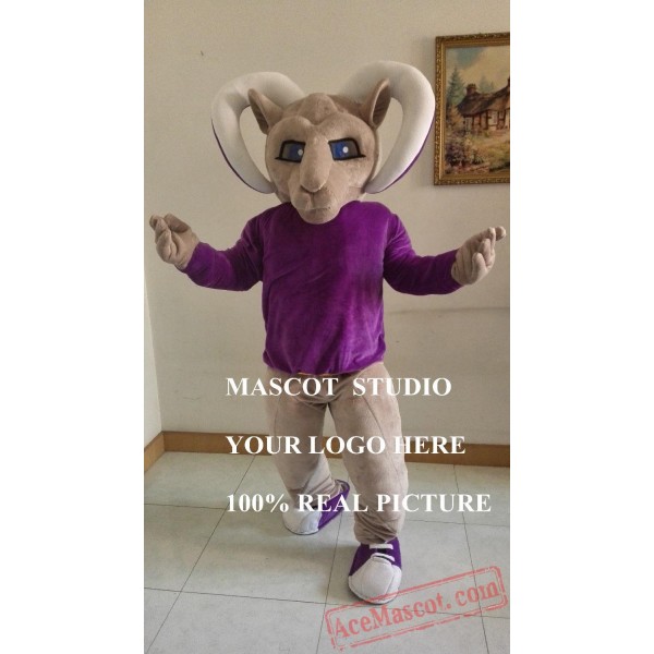 Purple Ram Mascot Costume