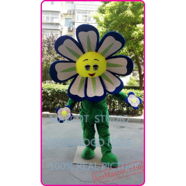 Blue Flower Sunflower Mascot Costume