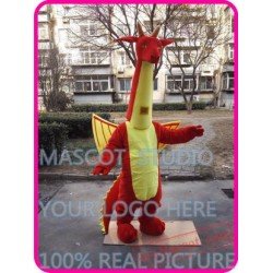 Red Dinosaur Dino Dragon Mascot Costume