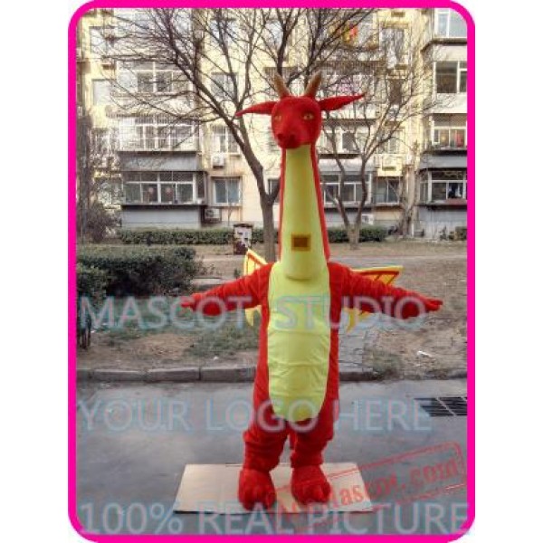 Red Dinosaur Dino Dragon Mascot Costume