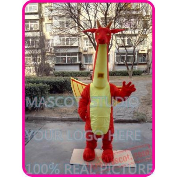 Red Dinosaur Dino Dragon Mascot Costume