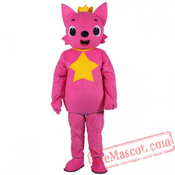 Giant Pink Fong Fox Mascot Costume