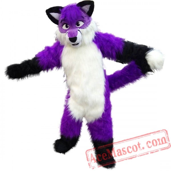 purple wolf plush