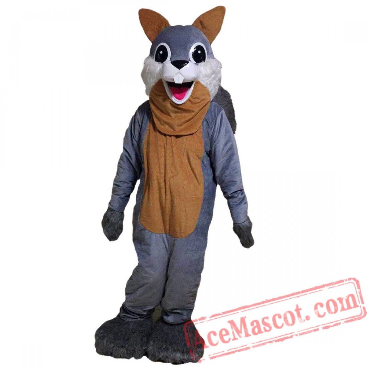 Gray Squirrel Mascot Costume