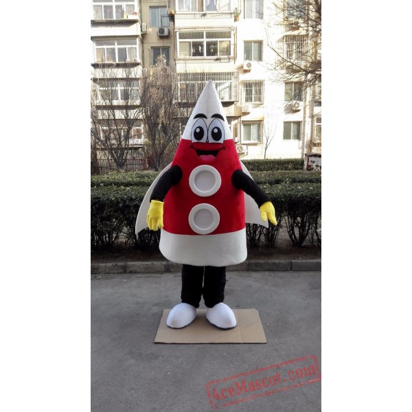Very Proud Gray and Red Rocket BIGGYMONKEY™ Mascot Costume
