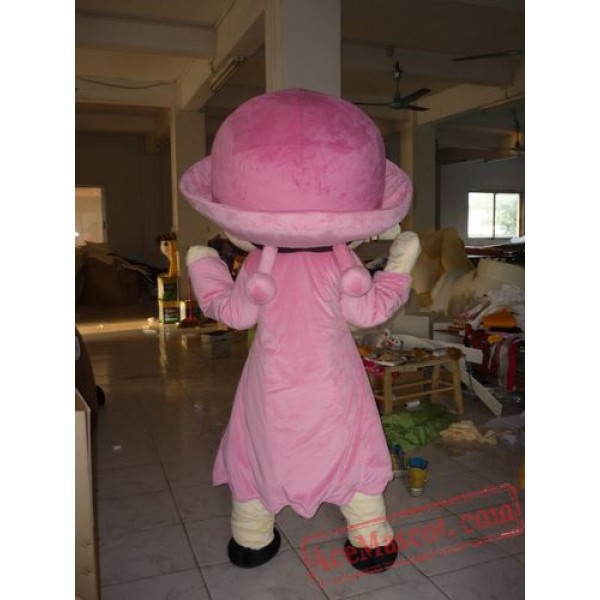 BIGGYMONKEY Female Eagle Mascot Costume with Pink Set.