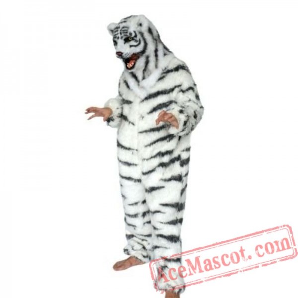White Super Tiger Mascot Costume - SKU 198W